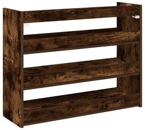 füstös tölgy színű szerelt fa cipőtartó 80x25x62 cm