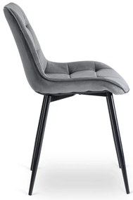 Szürke Bársony Étkezőszék. CHRIS