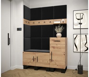 Előszobabútor Amanda 10 (artisan tölgy + fekete). 1085942