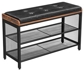 DAVOR cipőtároló barna/fekete