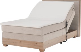 Elektromos állítható ágy, boxspring, bézs/artisan tölgy, 120x200, TIANA