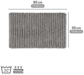 Szürke textil fürdőszobai kilépő 50x80 cm Solivo – Wenko