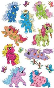 Matrica, fólia, 1 ív, 76x120 mm, AVERY ZWECKFORM, Z-Design No.56063, unikornis (AY56063)