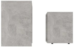 Betonszürke szerelt fa dohányzóasztal szett 48 x 30 x 45 cm