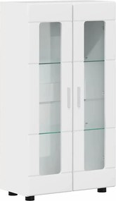vidaXL Széf FLORIN Magas Fényű Fehér 55,5 x 29 x 103 cm Faanyag