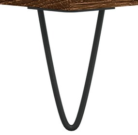 barna tölgyszínű szerelt fa dohányzóasztal 90x49x45 cm
