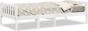 vidaXL fehér tömör fenyőfa gyerekágy matrac nélkül 90 x 200 cm