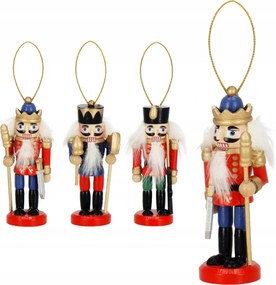 Fából Készült Diótörő Medálok Karácsonyfadísz Szett 3 db-os