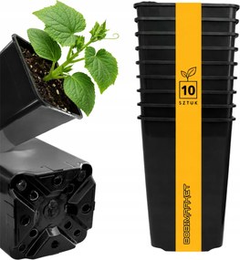 Ültető kaspó 0,8l vetéshez 9x9x14 10