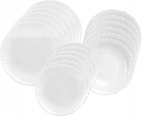 Étkészlet Tányér Szett 18EL 6 Személyes Fehér