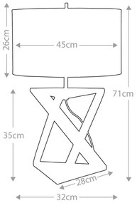 Elstead AEGEUS-TL - Asztali lámpa AEGEUS 1xE27/60W/230V