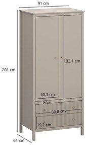 Ruhásszekrény Karankas (taupe) . 1116953