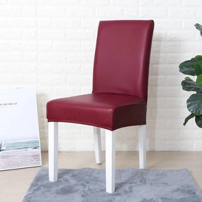 SzékHuzat Étkezőszékre (vízálló műbőr, rugalmas, mosható, bordó)