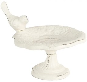 madáritató antikolt fehér fém madaras