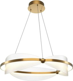MAYTONI MOD281PL-L45BS3K BREEZE Glamour Függesztett Lámpa Átlátszó, Matt Sárgaréz LED IP20