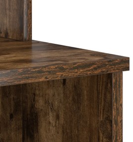 vidaXL Tárolós íróasztal Füstölt tölgy 120.5x44x88.5 cm Szerelt Fa