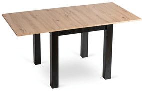 Étkezőgarnitúra 4 db. Fekete Chiris székkel. Bővíthető asztal MAX 80-160 cm