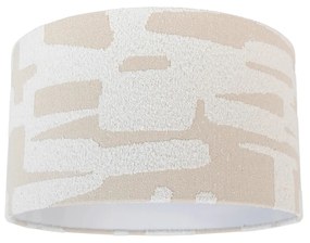 Szövet lámpaernyő fehér bézs csíkos 35/35/20