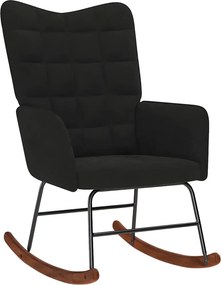 vidaXL fekete bársony hintaszék