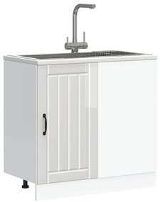 konyhai alsószekrény Lucca" magasfényű fehér, rétegelt fa"