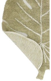 Khaki mosható kézi szövésű pamut gyerek szőnyeg 75x100 cm Mini Monstera Olive – Lorena Canals
