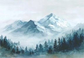 Fotótapéta Hegyek Erdő Természet Tájkép Hálószoba Nappali Tapéta Flizelina 350x250