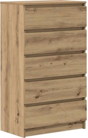 vidaXL kézműves tölgy színű szerelt fa fiókos szekrény 60 x 36 x 103cm