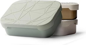 Mameido 800ML Rozsdamentes Acél Uzsonnás Doboz Desert Sage Rekesszel