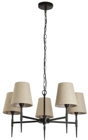 Searchlight 30690-5BK - Csillár láncon GOTHIC 5xE14/60W/230V fekete