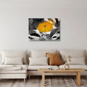 Egy sárga esernyő képe (üvegen) (70x50 cm)