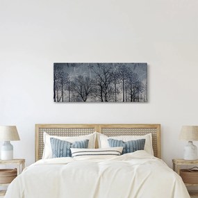 Kép - Fa sziluettek levelekkel (120x50 cm)