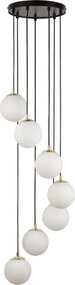 SIGMA LIGHTING 33660 PIANO Többágú Függesztett Lámpa Fehér, Fekete, Sárgaréz G9 IP20