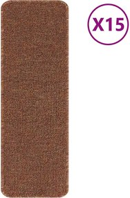 vidaXL Csúszásmentes Lépcsőszőnyegek 15 pcs Sárga 60 x 25 cm PP