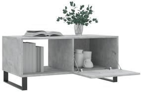 Betonszürke szerelt fa dohányzóasztal 90 x 50 x 40 cm