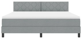 Boxspring Ágy Matraccal Világosszürke 180x200 cm Szövet