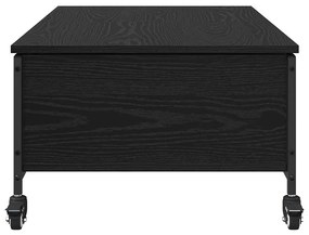 vidaXL Dohányzóasztal Fekete tölgy 91 x 55 x 32 cm Faanyag