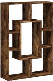 vidaXL füstös tölgy színű szerelt fa könyvespolc 63 x 20 x 90 cm