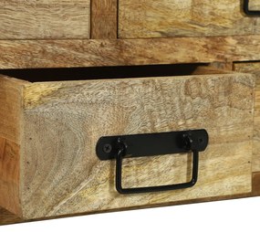 Kávézóasztal 90x50x38 cm Tömör Durva Mangóból