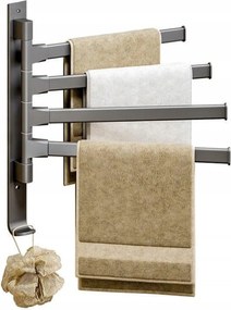 Fürdőszobai Fali Törölközőtartó Loft 4 Állítható Karral