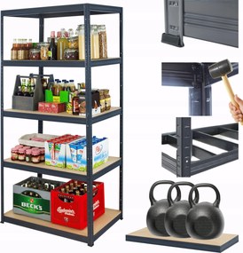 Tároló fém állvány Premium Helios 180x110x60cm 5Px350kg Tartós