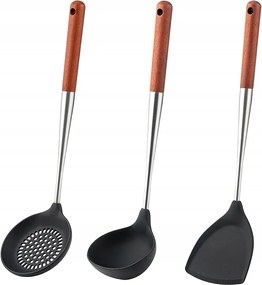 Szilikon konyhai eszközök szett 3 db-os merőkanál konyhai lapát non-stick