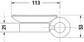 Duravit 99174600 - Fali szappantartó D-CODE bal oldali matt fekete