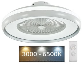 V-Tac LED Mennyezeti lámpa ventilátorral LED/32W/230V 3000-6500K szürke + távirányító VT0418