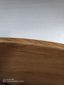 AKCIÓ Tölgy étkezőasztal fekete lábakkal TETIS 100x100 II. osztály