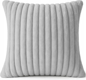 Dekoratív Párnahuzat Dombornyomott Csíkos Párnahuzat 40X40 CM Plüss Szürke 543