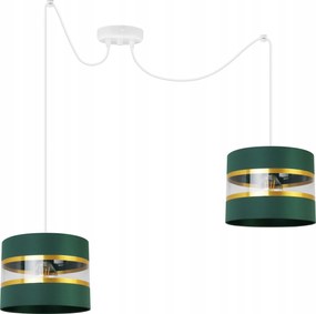 Mennyezeti Függőlámpa Pók Csillár Glamour Lámpabúra Arany Csíkos Zöld