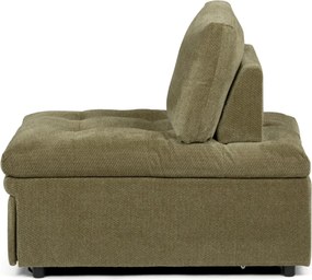 Rozkládací křeslo, zelená, látka, ASB-C3410 GRN2