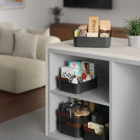 Fekete újrahasznosított műanyag fürdőszobai rendszerező Bellwood – Umbra