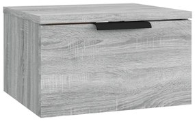 2 db szürke sonoma falra szerelhető éjjeliszekrény 34x30x20 cm
