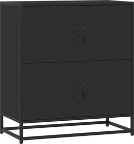 vidaXL Tálalószekrény Fekete 68x35x76 cm Engineered Wood